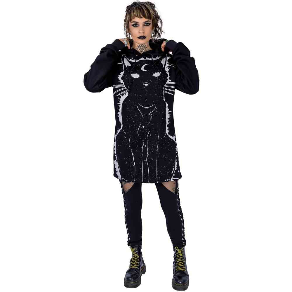 Heartless - MOON KITTY Kapuzenpullover/hoodie - Schwarz